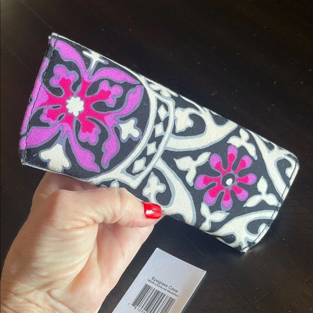 Vera Bradley Black and Pink Sunglasses Case NWT